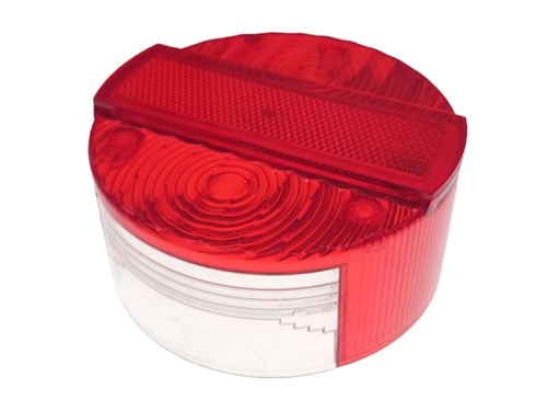 Rücklichtglas rund rot - rot, 120mm